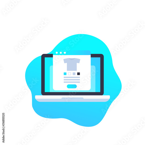 online shopping, E-commerce, buy online, vector icon