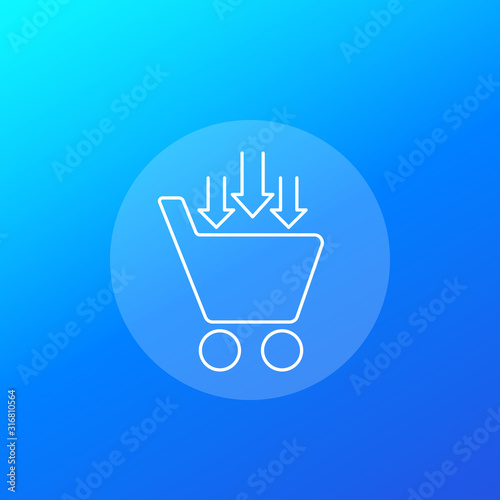 purchase order, commerce vector linear icon