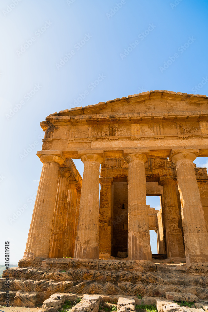 The Temple of Concordia is an ancient Greek temple in the Valley of Temples in Agrigento The Temple of Concordia is an ancient Greek temple in the Valley of Temples in Agrigento