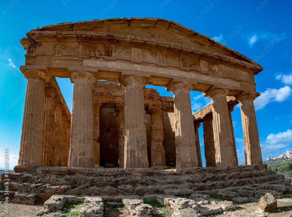 The Temple of Concordia is an ancient Greek temple in the Valley of Temples in Agrigento The Temple of Concordia is an ancient Greek temple in the Valley of Temples in Agrigento