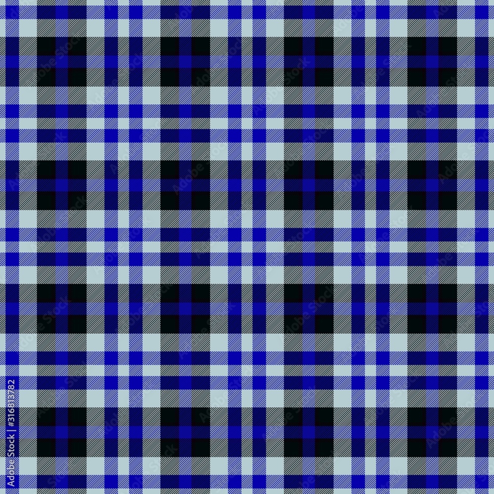 Blue tartan seamless fabric checker pattern texture Blue tartan seamless fabric checker pattern texture
