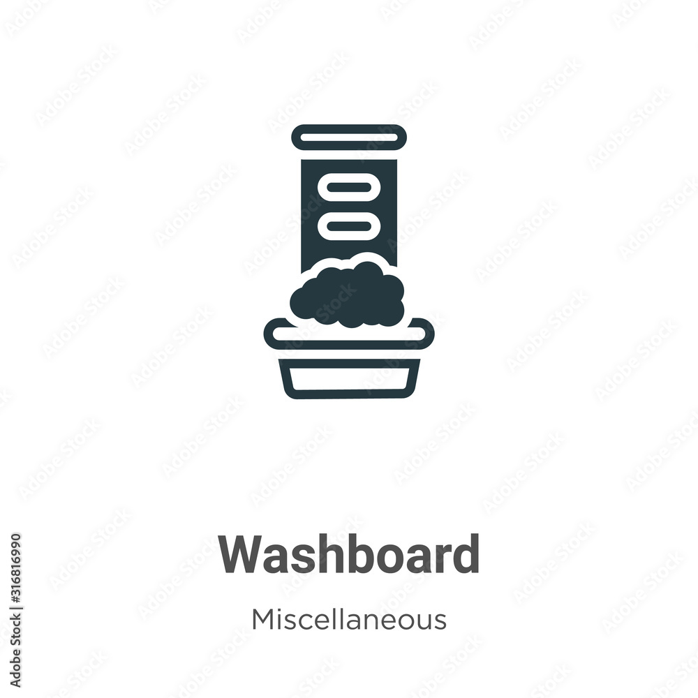 Washboard glyph icon vector on white background. Flat vector washboard icon  symbol sign from modern miscellaneous collection for mobile concept and web  apps design. Stock Vector | Adobe Stock
