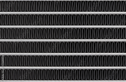 Car radiator texture closeup