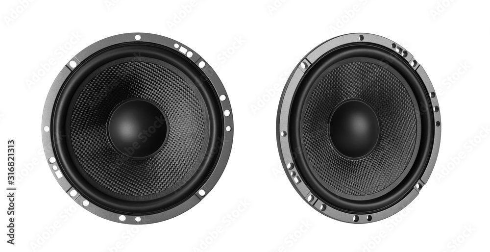 car audio speaker isolated on white car audio speaker isolated on white