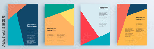 Modern abstract covers set, minimal covers design. Colorful geometric background, vector illustration.