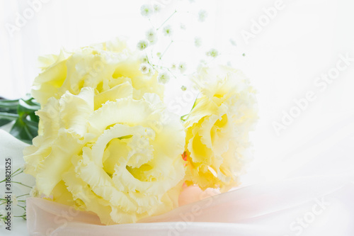 黄色いトルコキキョウ