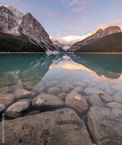 Sunrise on Lake Louise Alberta Canada