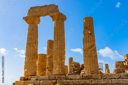 Temple of Juno (Tempio di Giunone) Hera. Valle dei Templi (Valley of the Temples). Agrigento Sicily Italy.