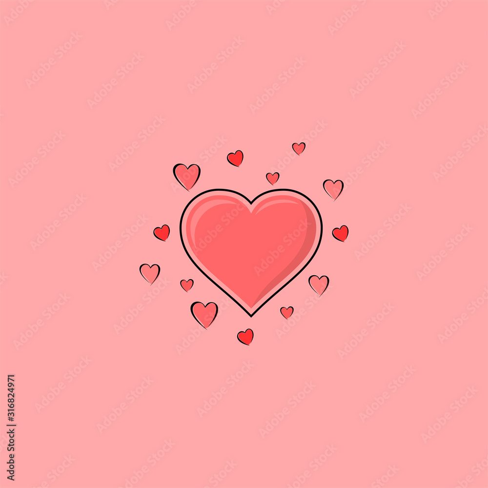 Hearth Shape vector Illustration