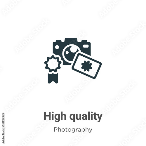 High quality glyph icon vector on white background. Flat vector high quality icon symbol sign from modern photography collection for mobile concept and web apps design.