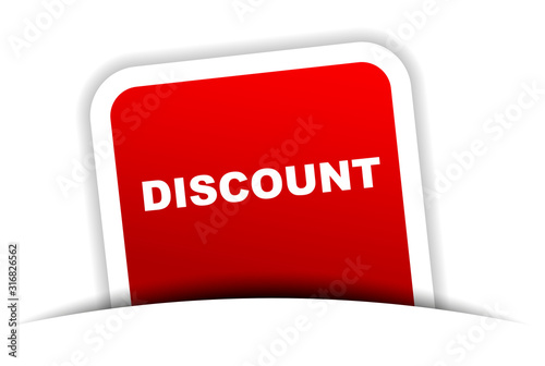 red vector banner discount