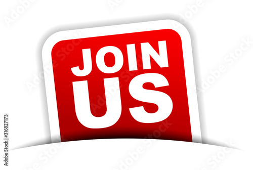 red vector banner join us
