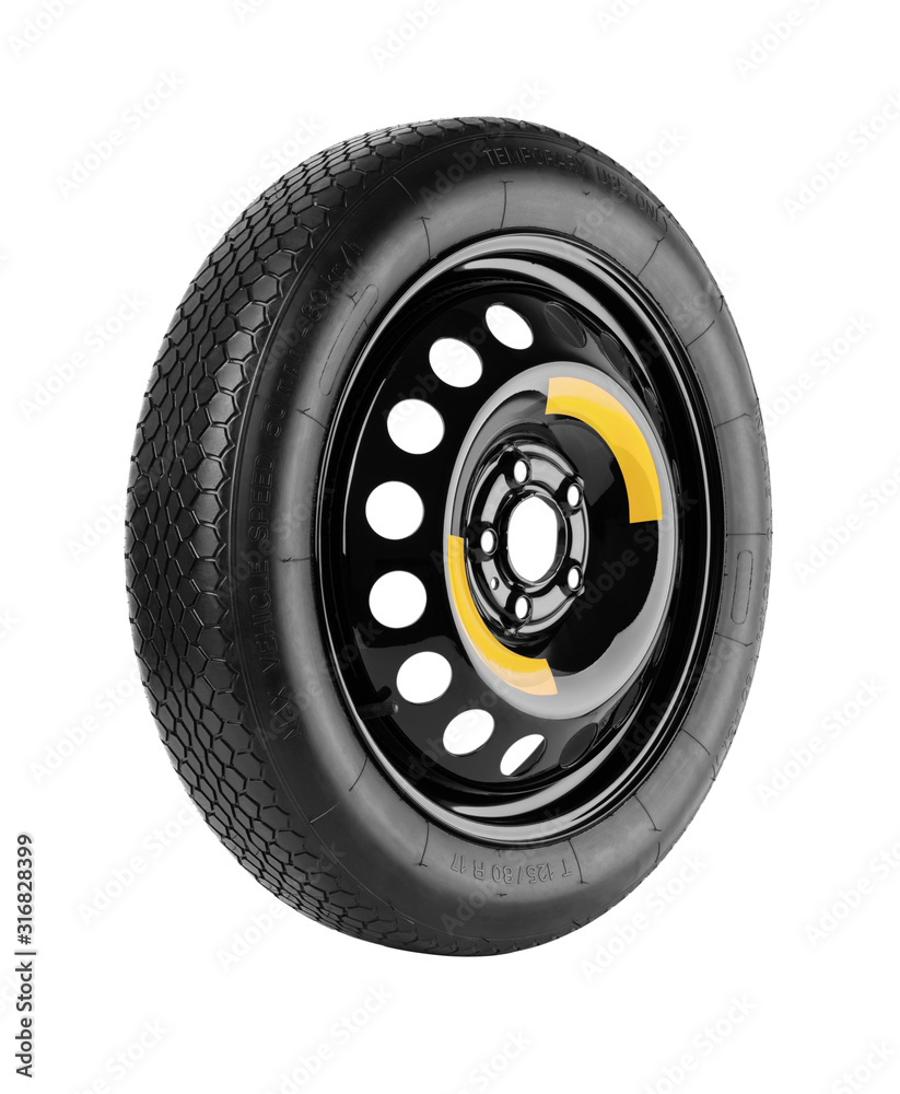Spare wheel isolated on white background Spare wheel isolated on white background