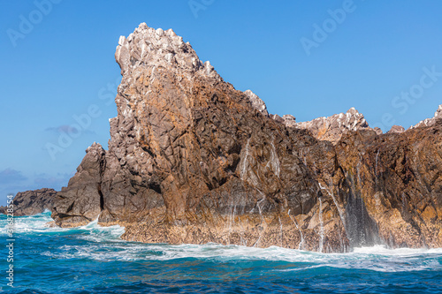 Pacific ocean Marietas Islands cliff