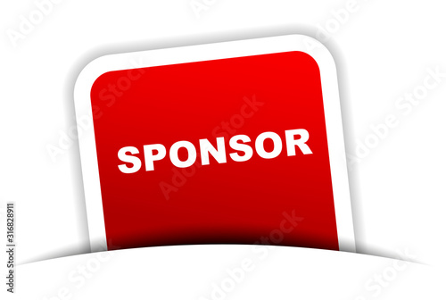 red vector banner sponsor