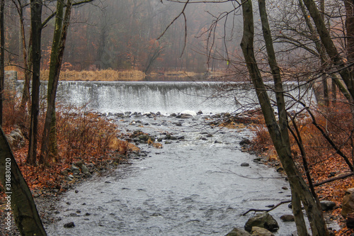 Waterfall into the Rahway River at South Mountain Reservation Milburn New Jersey