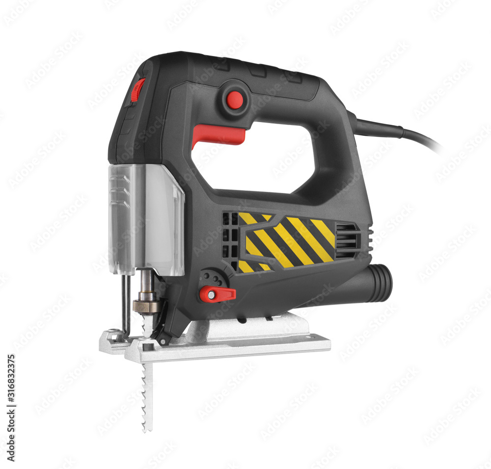 Electrical jig saw isolated on a white background Electrical jig saw isolated on a white background