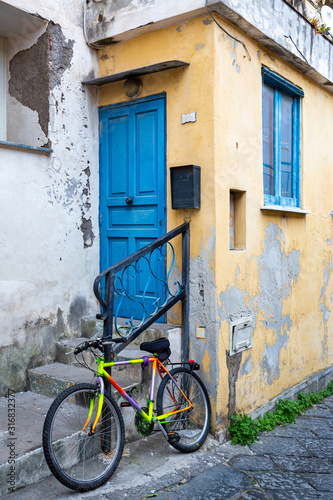 Procida (Italy) - Colored walls and bike in Procida, a little island in Campania, southern Italy © francesca sciarra