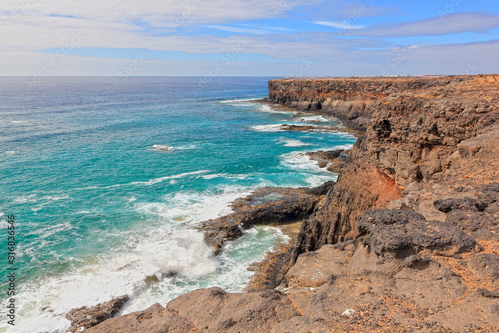 Landscape of Fuerteventura Island near El Cotillo