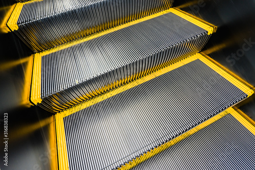 escalator in shopping center photo