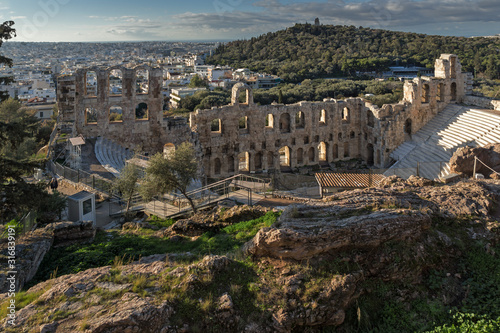 Odeon of Herodes Atticus in the Acropolis of Athens, Greece