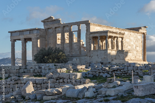 The Erechtheion at the Acropolis of Athens, Greece