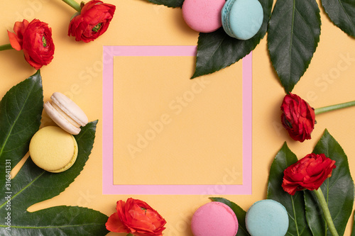 Abstract layout template with yellow summer background for concept design. Mi...