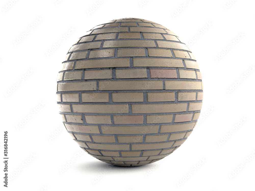 Light beige brick sphere