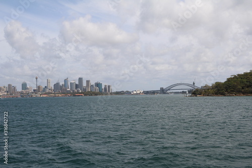 View  from a ferry to City of Sydney from a boot, Australia © ClaraNila