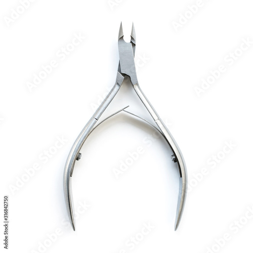 Fotografie Nail clippers on a white background isolated