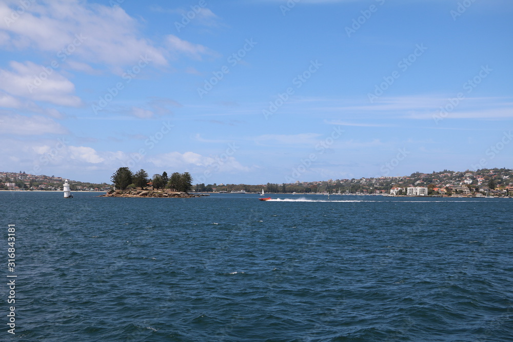 View to  Shark Island in Sydney, New South Wales Australia