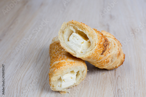 freshly baked small cheese stick