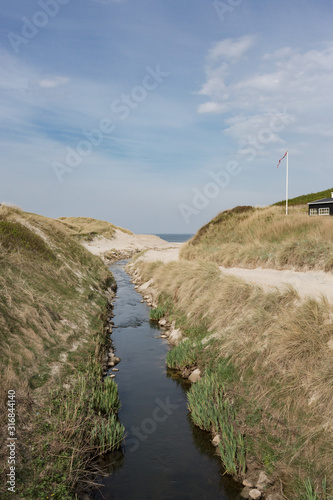 Danish riverside in jutland denmark