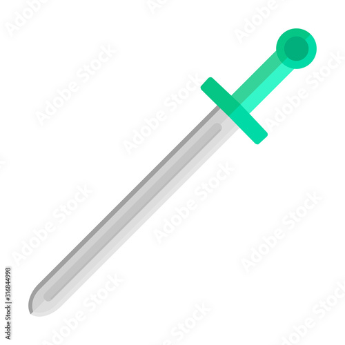 Medieval cartoon Sword. Vector illustration.