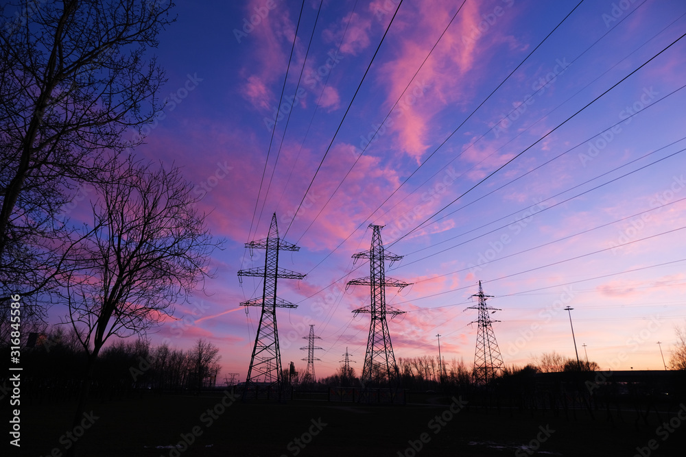 Power line energy electricity voltage