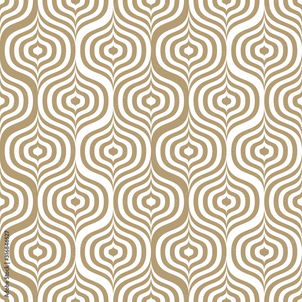Abstract wavy lines seamless pattern. Geometric pattern for clothes and wallpapers.
