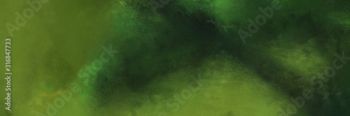 grunge horizontal header background with dark olive green, olive drab and dark sea green color