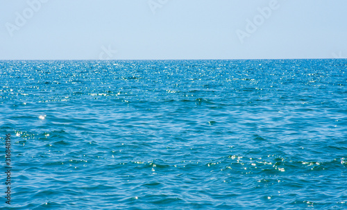 Blue sea water background texture