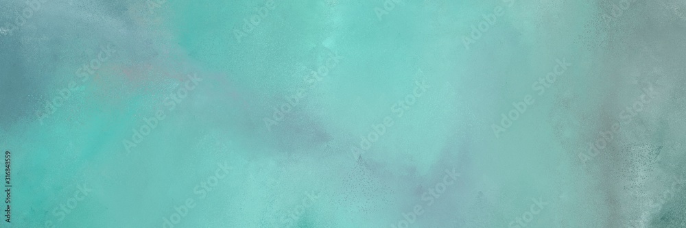 vintage horizontal background with medium aqua marine, blue chill and dim gray color
