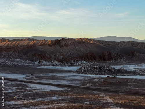 Atacama desert sunset chile andes mountain