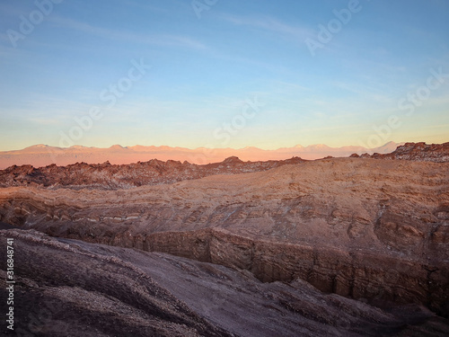 Atacama desert sunset chile andes mountain