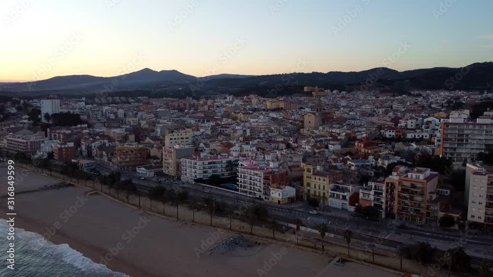 Aerial view of Canet de Mar in el Maresme coast, Catalonia, Spain. Aerial view of Canet de Mar in el Maresme coast, Catalonia, Spain.
