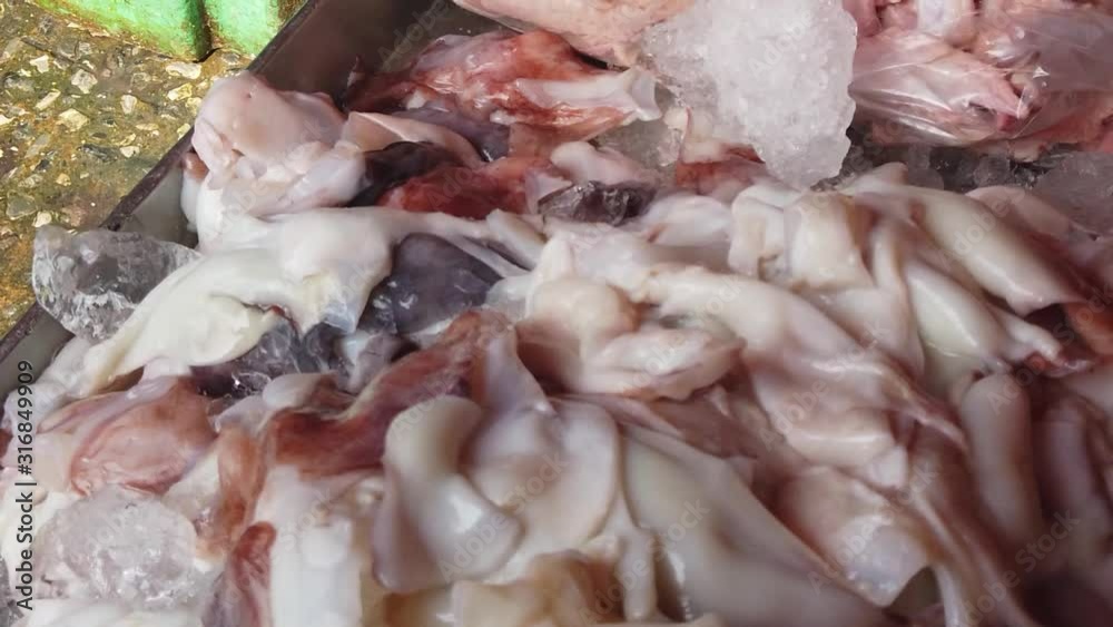 Seafood in fresh market for sale. Seafood in fresh market for sale.