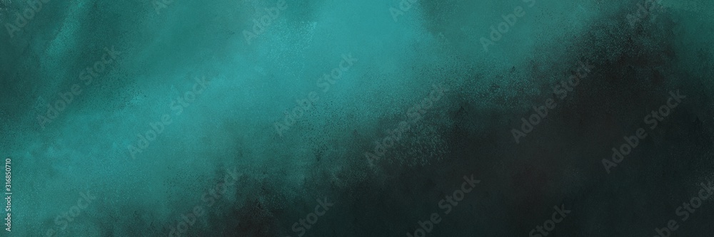 decorative horizontal background with dark slate gray, teal blue and very dark blue color