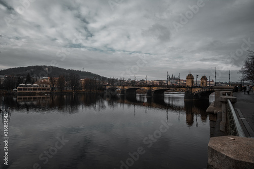 Legion Bridge (Most legii) is bridge over river Vltava in Prague.  © Ji