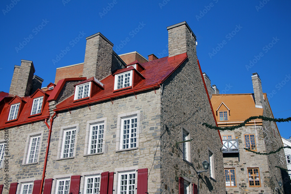 Historic stone houses in the Vieux Quebec