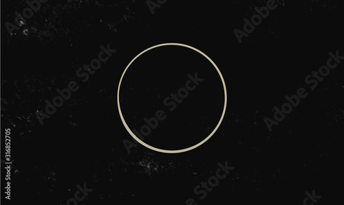 Circle isolated on dark background. Magic vector decorative element