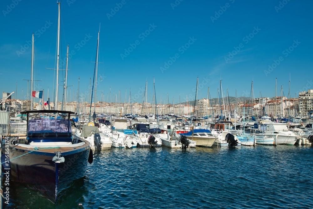 Harbor at  Marseille Provence South France