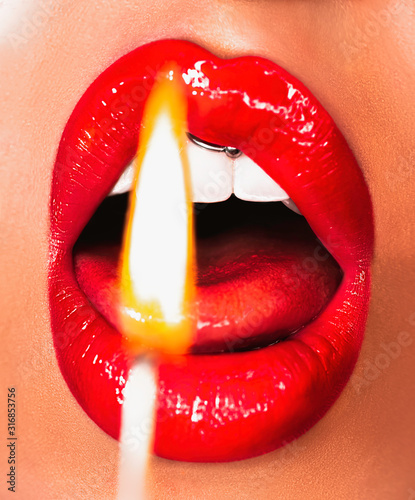 lips with fire