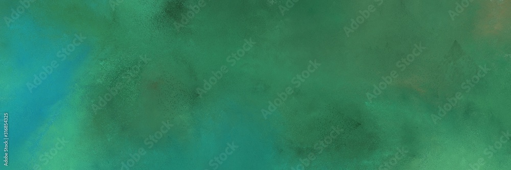 decorative horizontal banner background  with sea green, light sea green and dim gray color